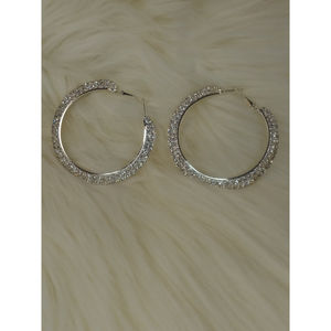 rhinestone hoop earrings